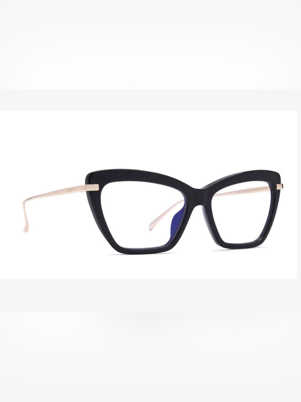 DIFF Mila Classic Black Cat-Eye Women's Blue-Light Blocking Glasses